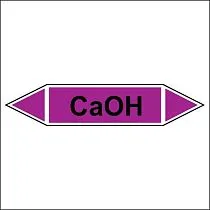 Знак маркировки трубопровода CaOH - двусторонние направление
