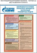 Стенд Неисправности и условия, при которых запрещается эксплуатация транспортных средств - 1 плакат, Логотип (900х1200; Пластик ПВХ 4 мм; Алюминиевый профиль)