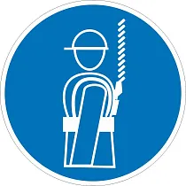 Работать в предохранительном (страховочном) поясе